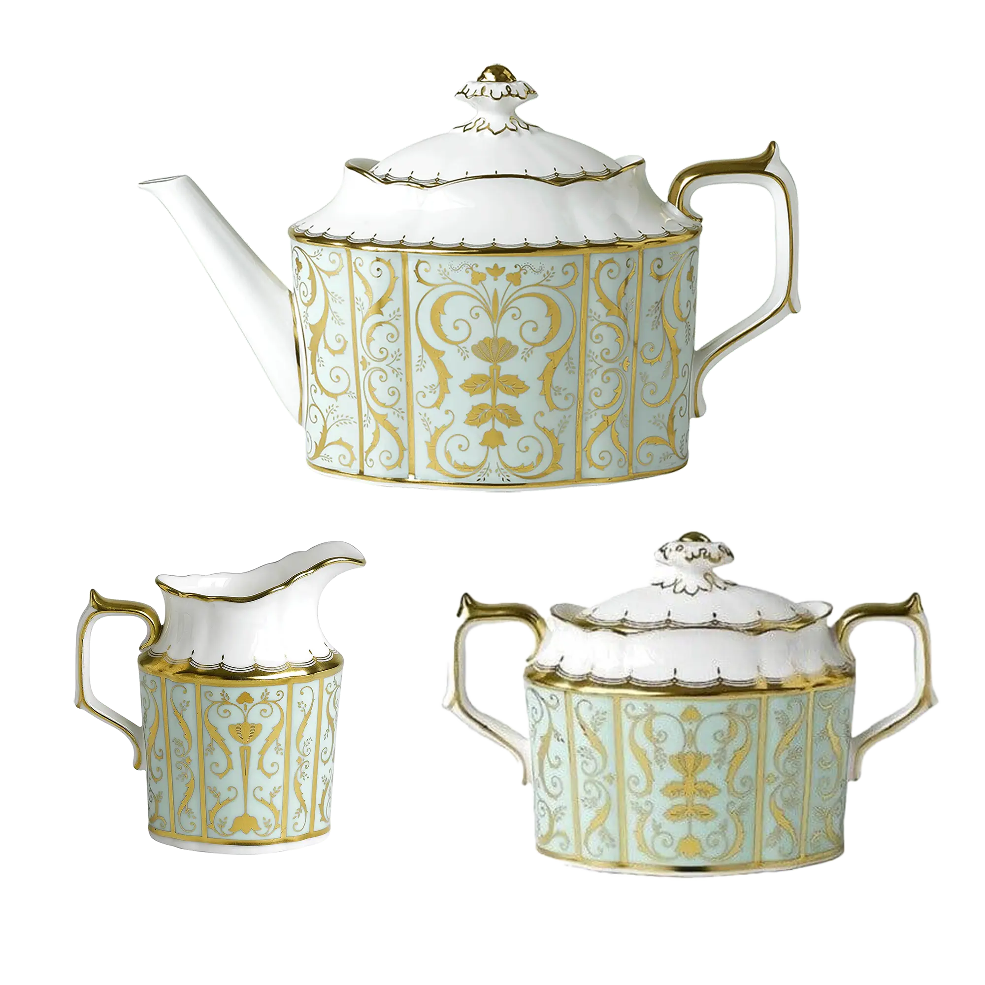 Royal Crown Derby Darley Abbey 3pc Tea Set Bone China Tableware Charterwells