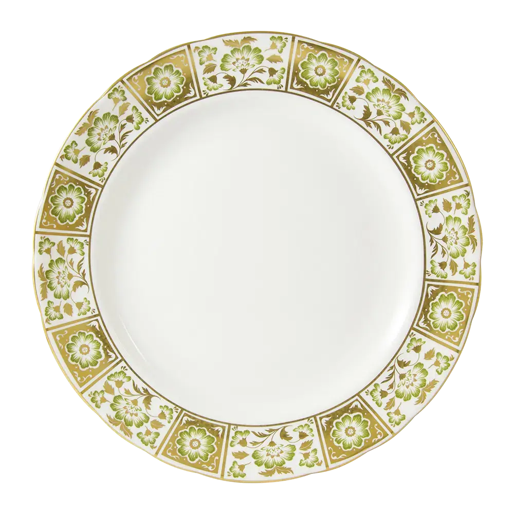 Royal Crown Derby Green Panel Soup Tureen Stand Bone China Charterwells