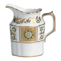 Royal Crown Derby Green Panel Cream Jug Charterwells