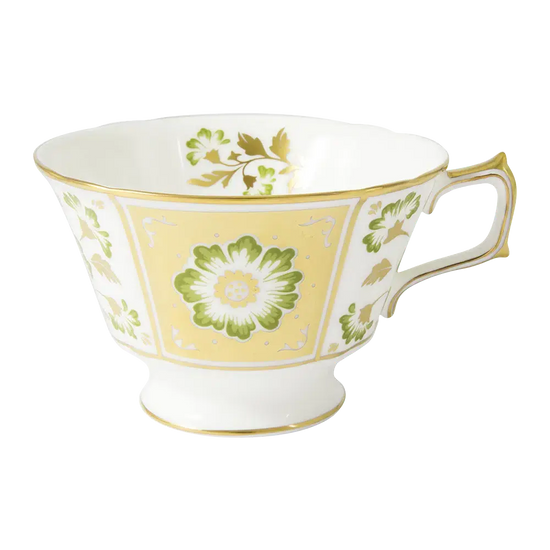 Royal Crown Derby Green Panel Breakfast Cup & Saucer Charterwells
