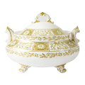 Royal Crown Derby Green Panel Soup Tureen Charterwells
