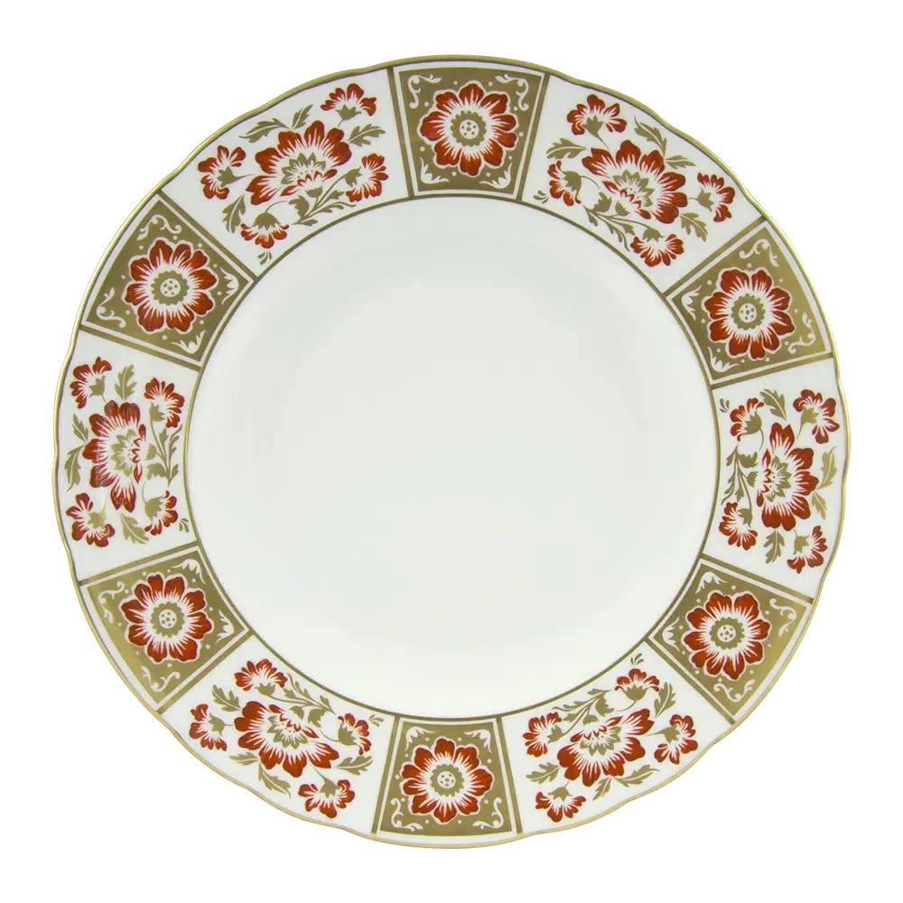 Royal Crown Derby Red Panel 10" Dinner Plate Charterwells