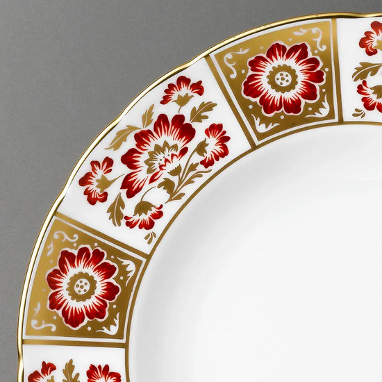 Royal Crown Derby Red Panel 10" Dinner Plate Charterwells