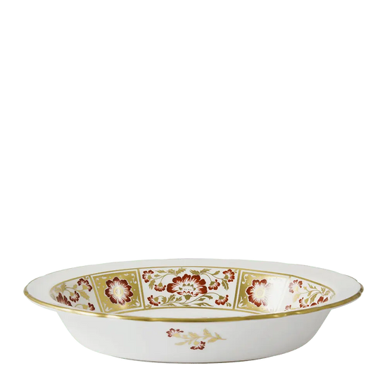 Royal Crown Derby Red Panel Open Vegetable Dish Charterwells