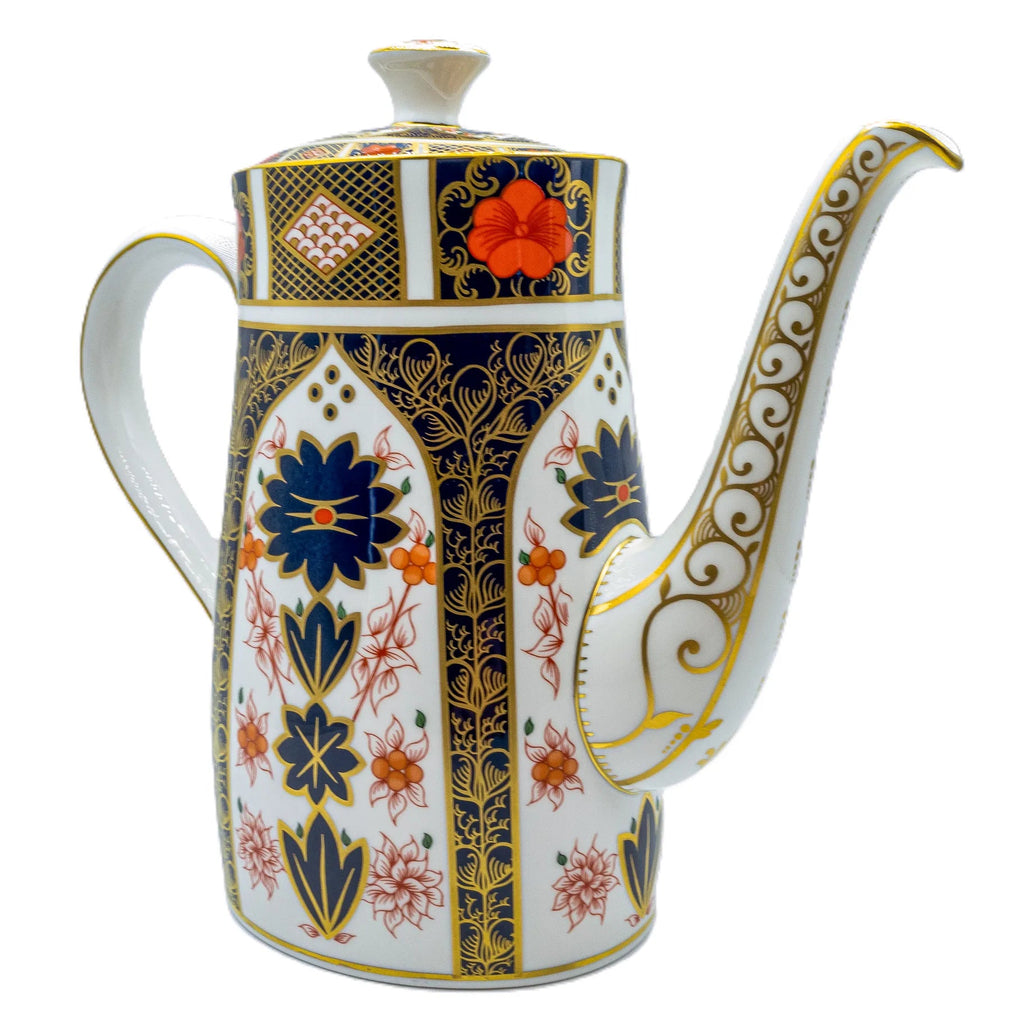 royal crown derby imari 1128 coffee pot - Charterwells