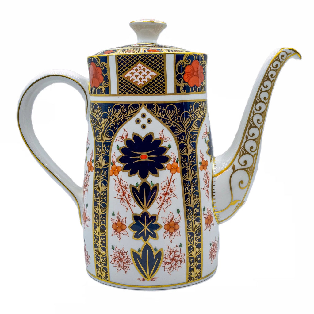 royal crown derby imari 1128 coffee pot - Charterwells