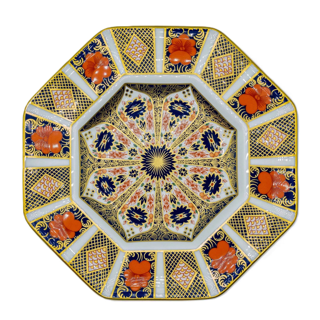 royal crown derby imari 1128 9 octagonal plate - Charterwells