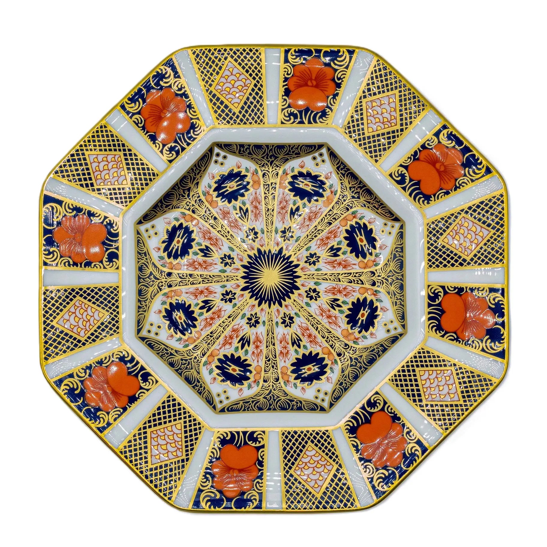 royal crown derby imari 1128 9 octagonal plate - Charterwells