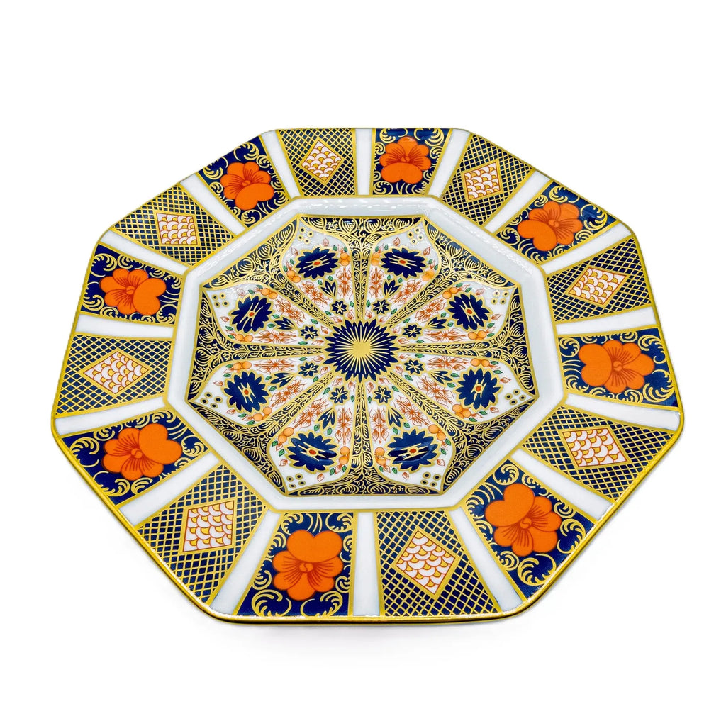 royal crown derby imari 1128 9 octagonal plate - Charterwells