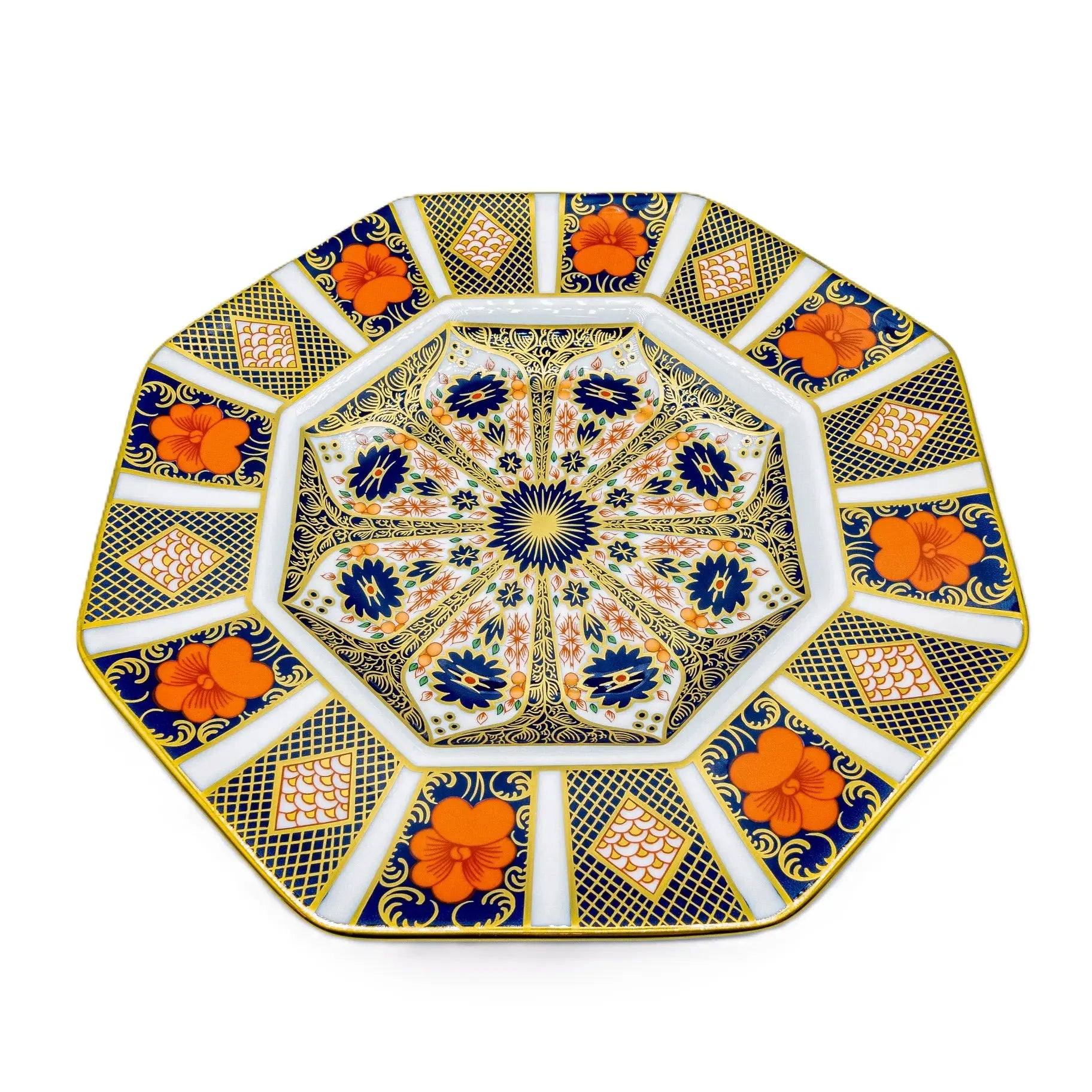 royal crown derby imari 1128 9 octagonal plate - Charterwells