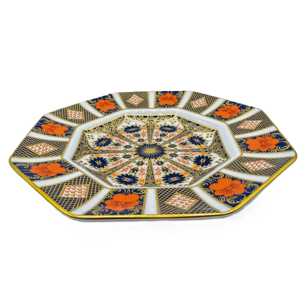 royal crown derby imari 1128 9 octagonal plate - Charterwells