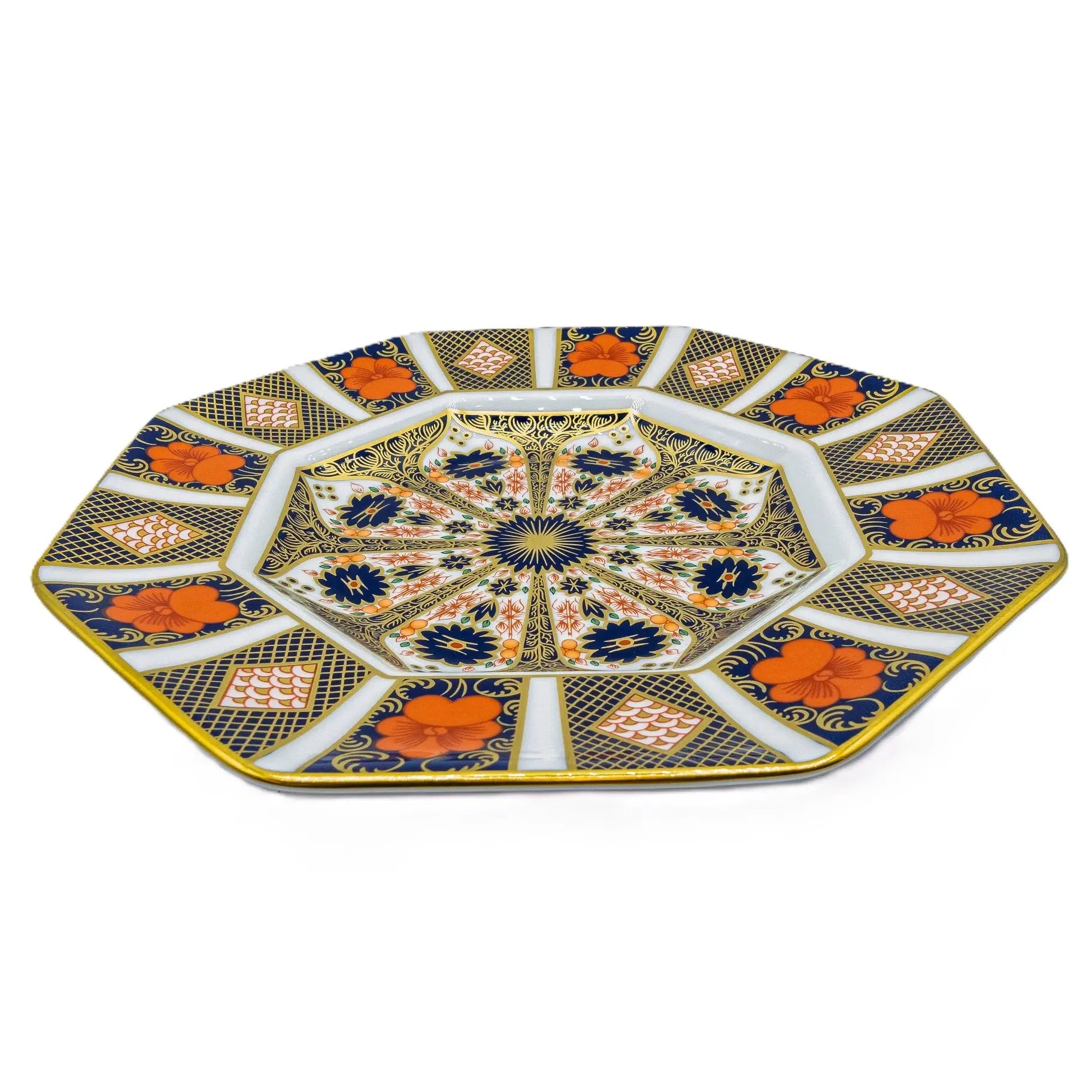 royal crown derby imari 1128 9 octagonal plate - Charterwells