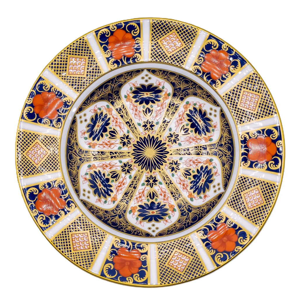 royal crown derby old imari 1128 8 soup bowl - Charterwells
