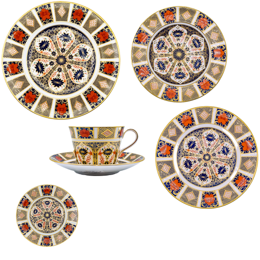 Royal Crown Derby Imari 1128 36pc Dinner Set - 1st Quality