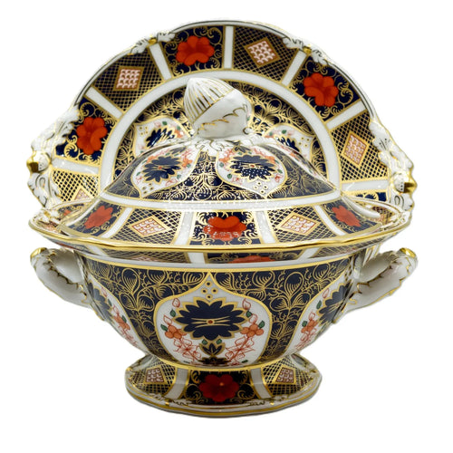 Royal Crown Derby Imari 1128 Sauce Tureen & Stand - Charterwells