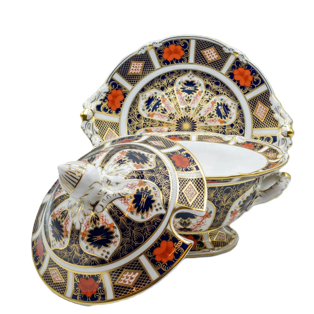 Royal Crown Derby Imari 1128 Sauce Tureen & Stand - Charterwells Royal Crown Derby Imari 1128 Sauce Tureen & Stand - Charterwells