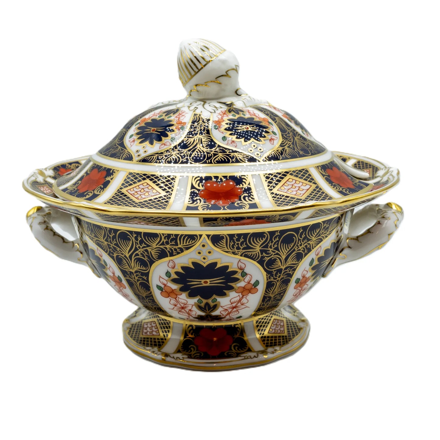 royal crown derby imari 1128 sauce tureen stand - Charterwells