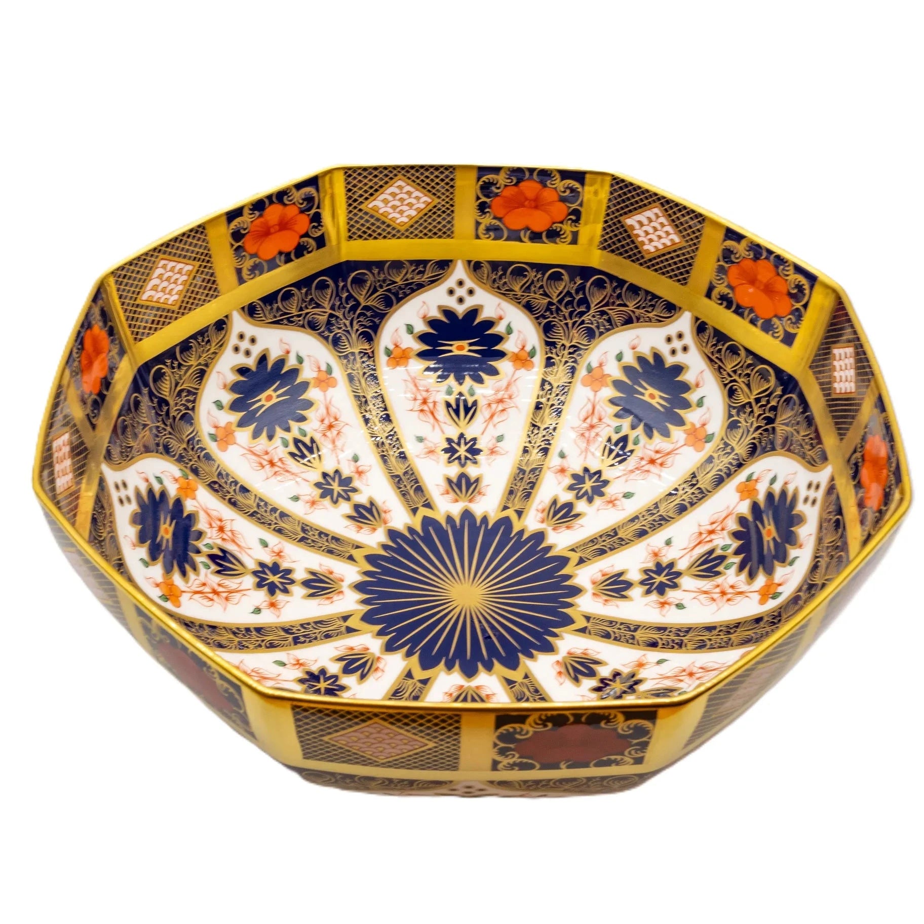 royal crown derby imari sgb octagonal bowl - Charterwells