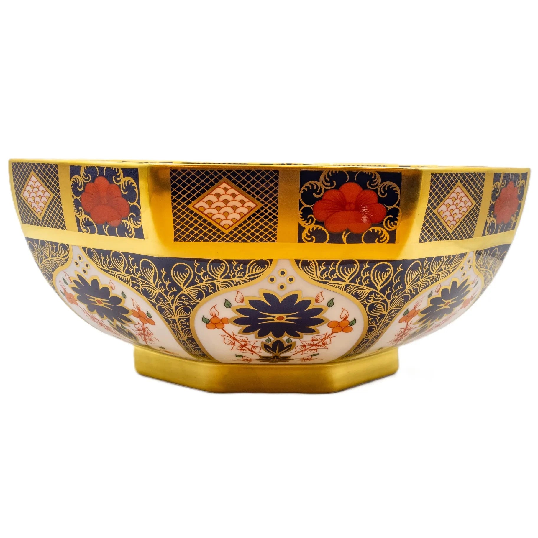 royal crown derby imari sgb octagonal bowl - Charterwells