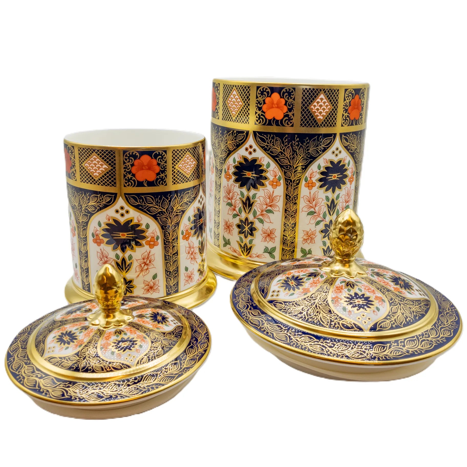 royal crown derby imari sgb storage jars - Charterwells