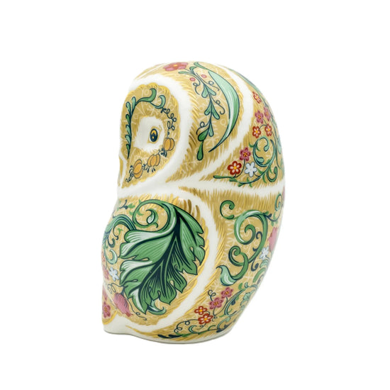 royal crown derby parchment owl paperweight - Charterwells