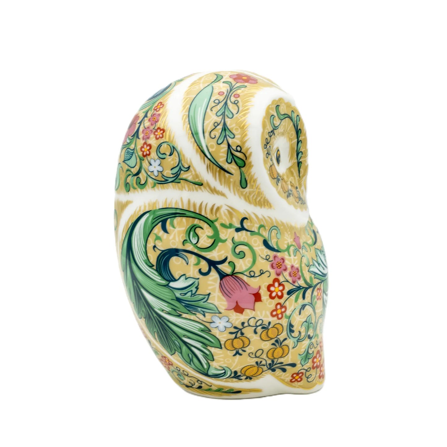 Royal Crown Derby Parchment Owl Paperweight