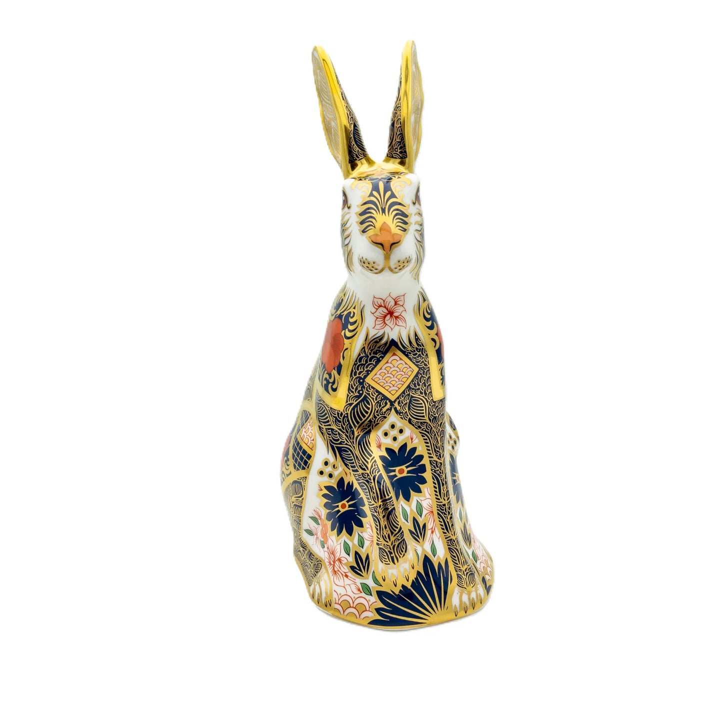 royal crown derby imari solid gold band hare paperweight - Charterwells