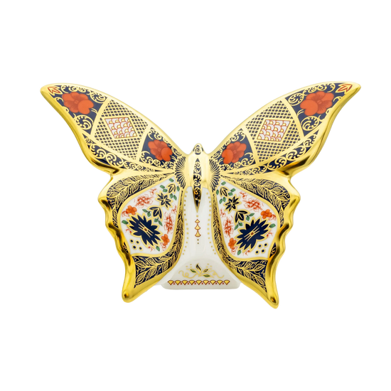 Royal Crown Derby Imari SGB Butterfly Paperweight Charterwells
