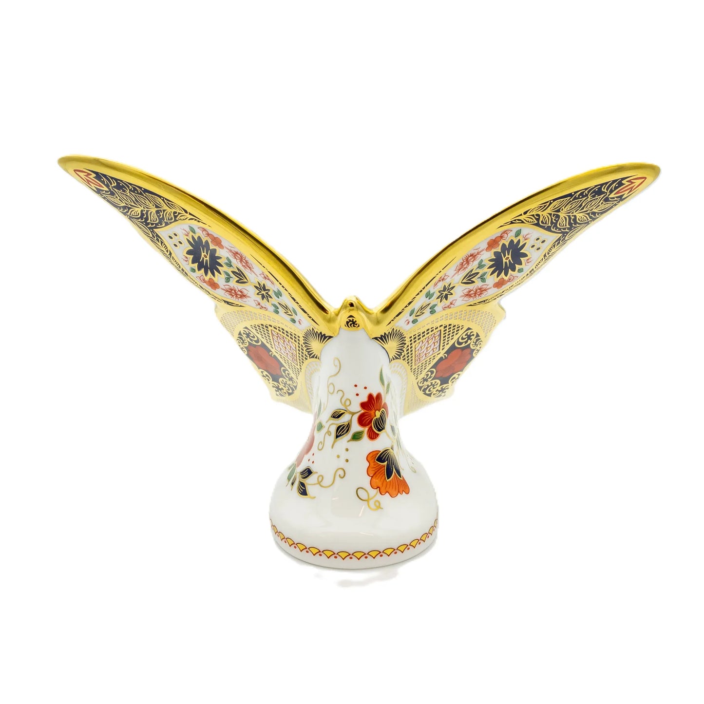 royal crown derby imari solid gold band butterfly paperweight - Charterwells