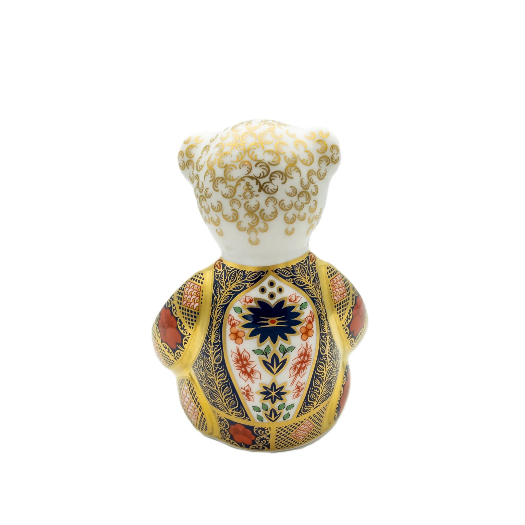 royal crown derby imari solid gold band bear paperweight - Charterwells