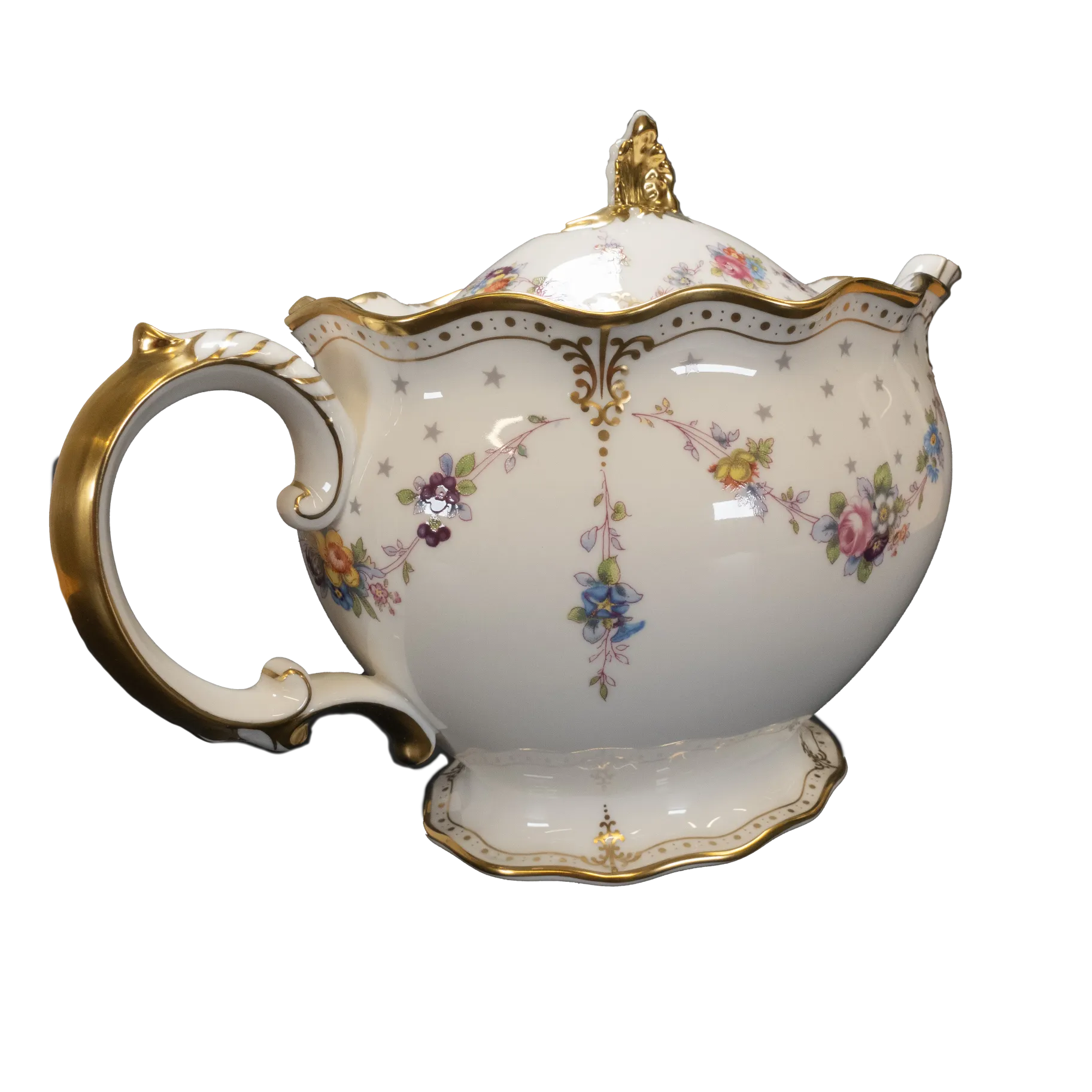 royal crown derby antoinette medium teapot - Charterwells