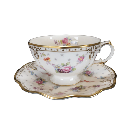 Royal Crown Derby Antoinette Tea Cup & Saucer - Set of 6