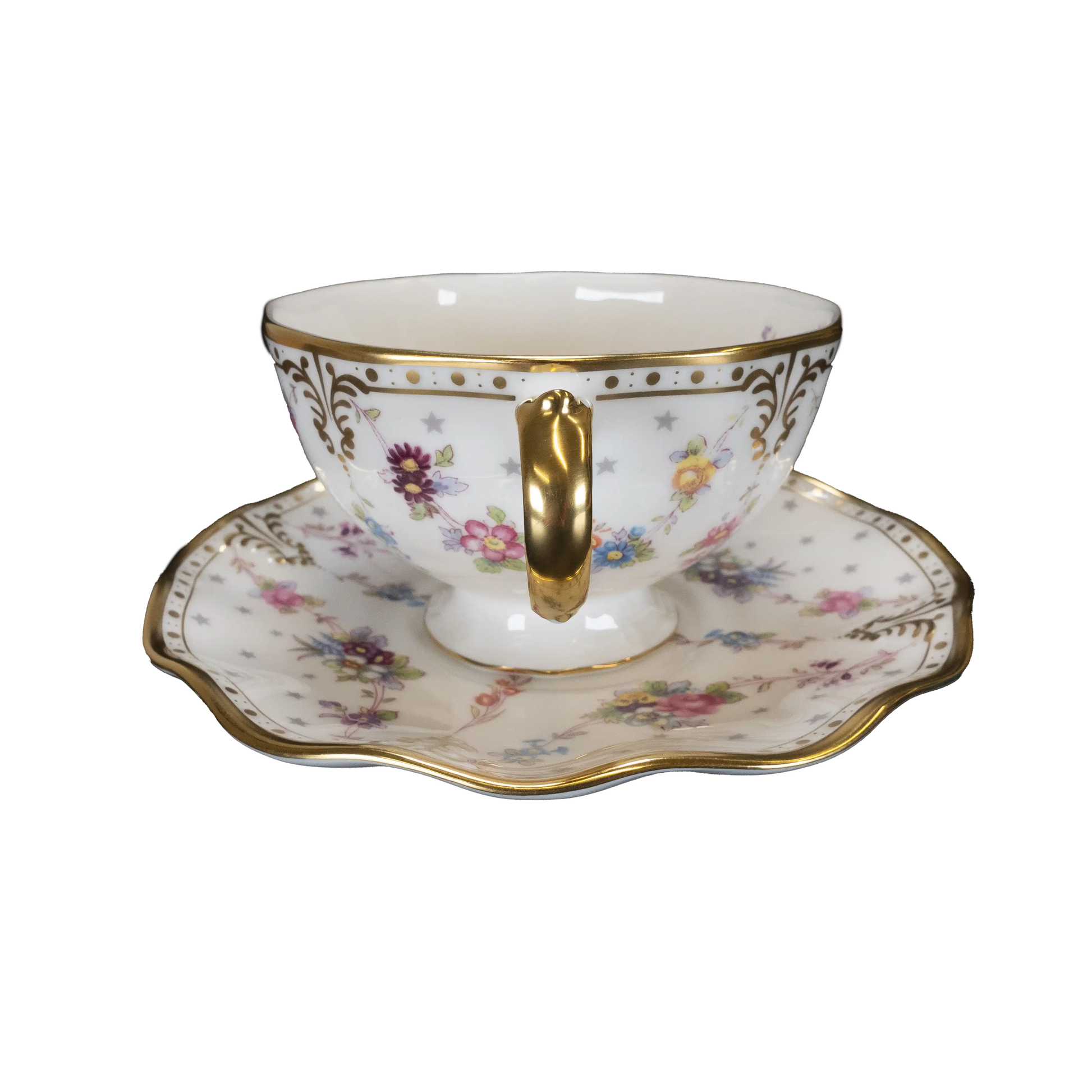 royal crown derby antoinette tea cup saucer - Charterwells