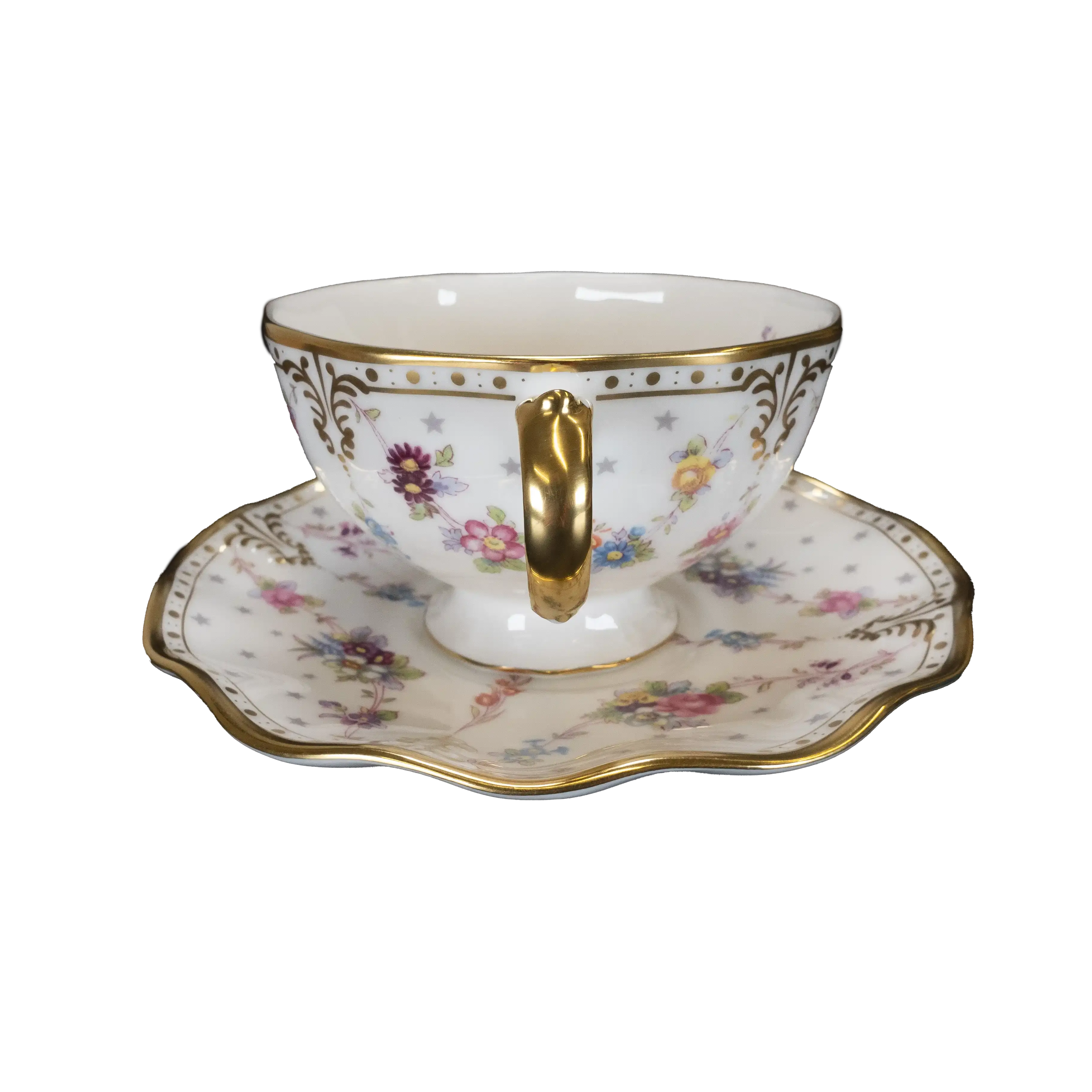 royal crown derby antoinette tea cup saucer - Charterwells