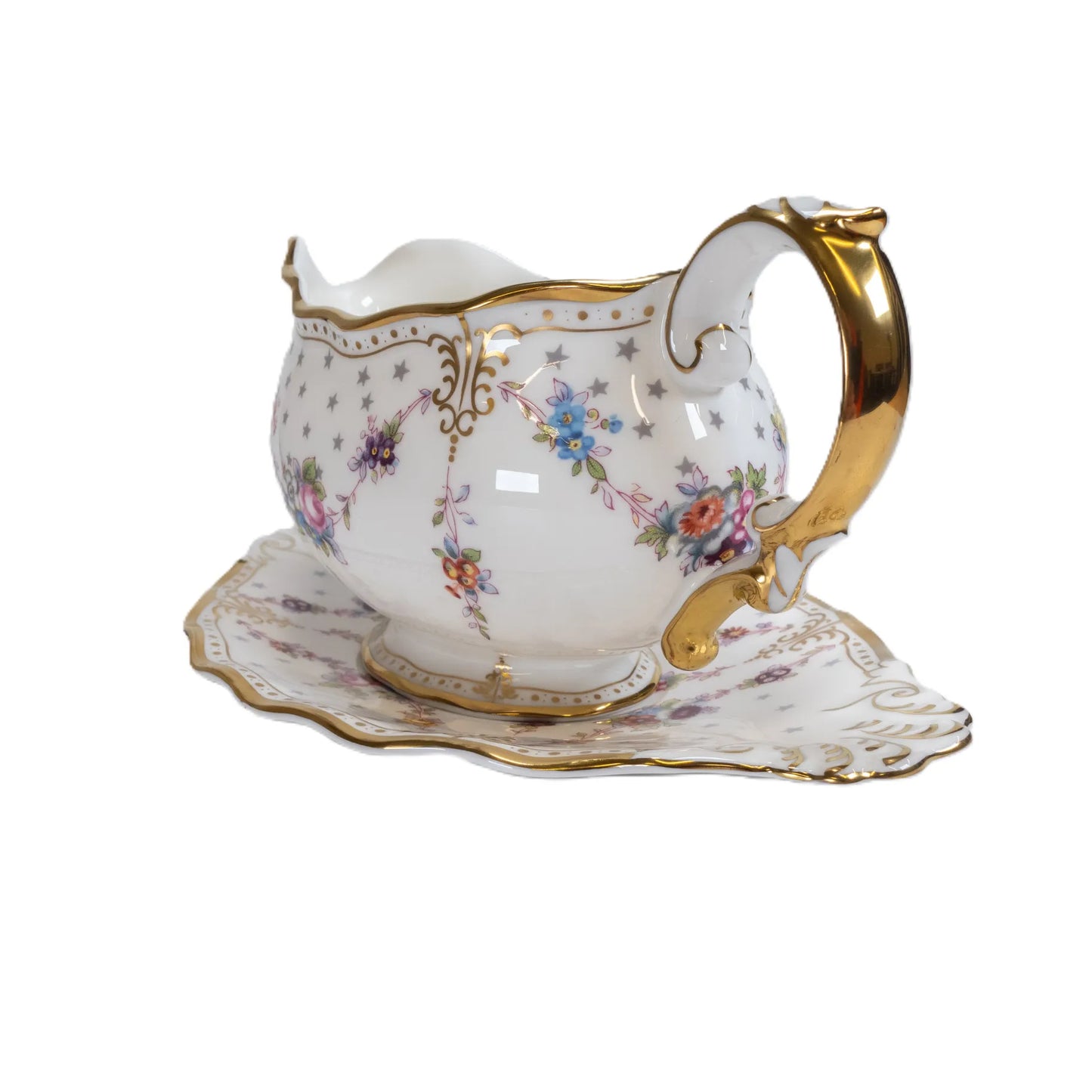 royal crown derby antoinette gravy boat stand - Charterwells