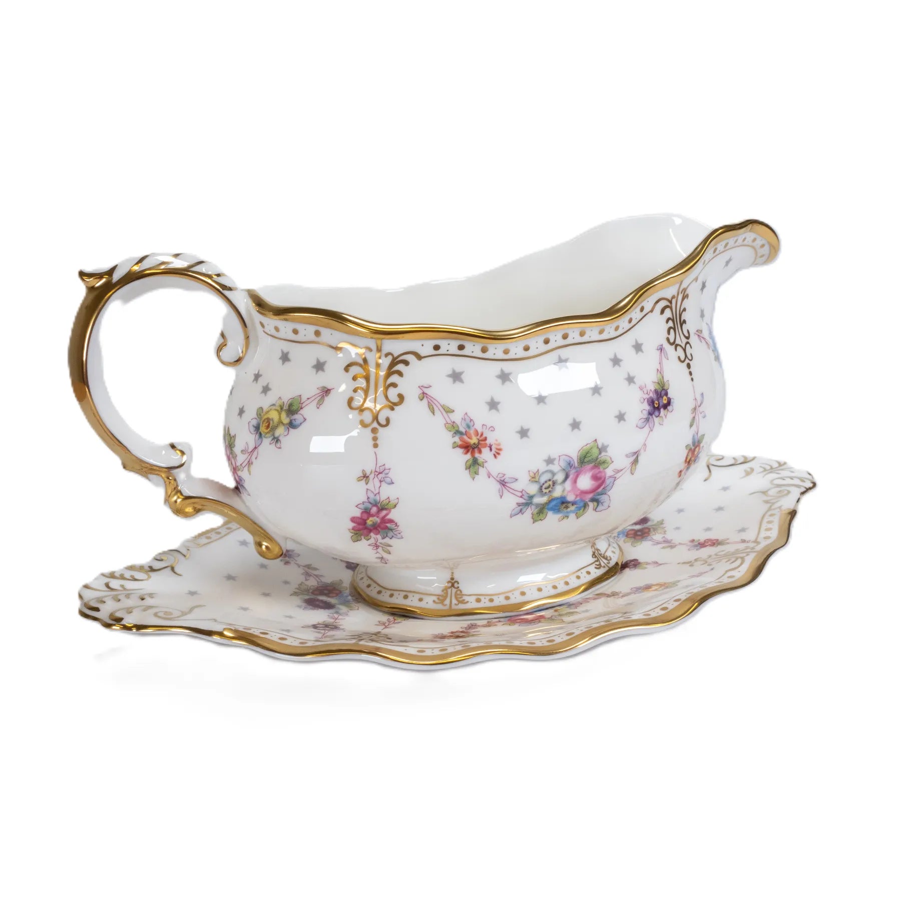 royal crown derby antoinette gravy boat stand - Charterwells