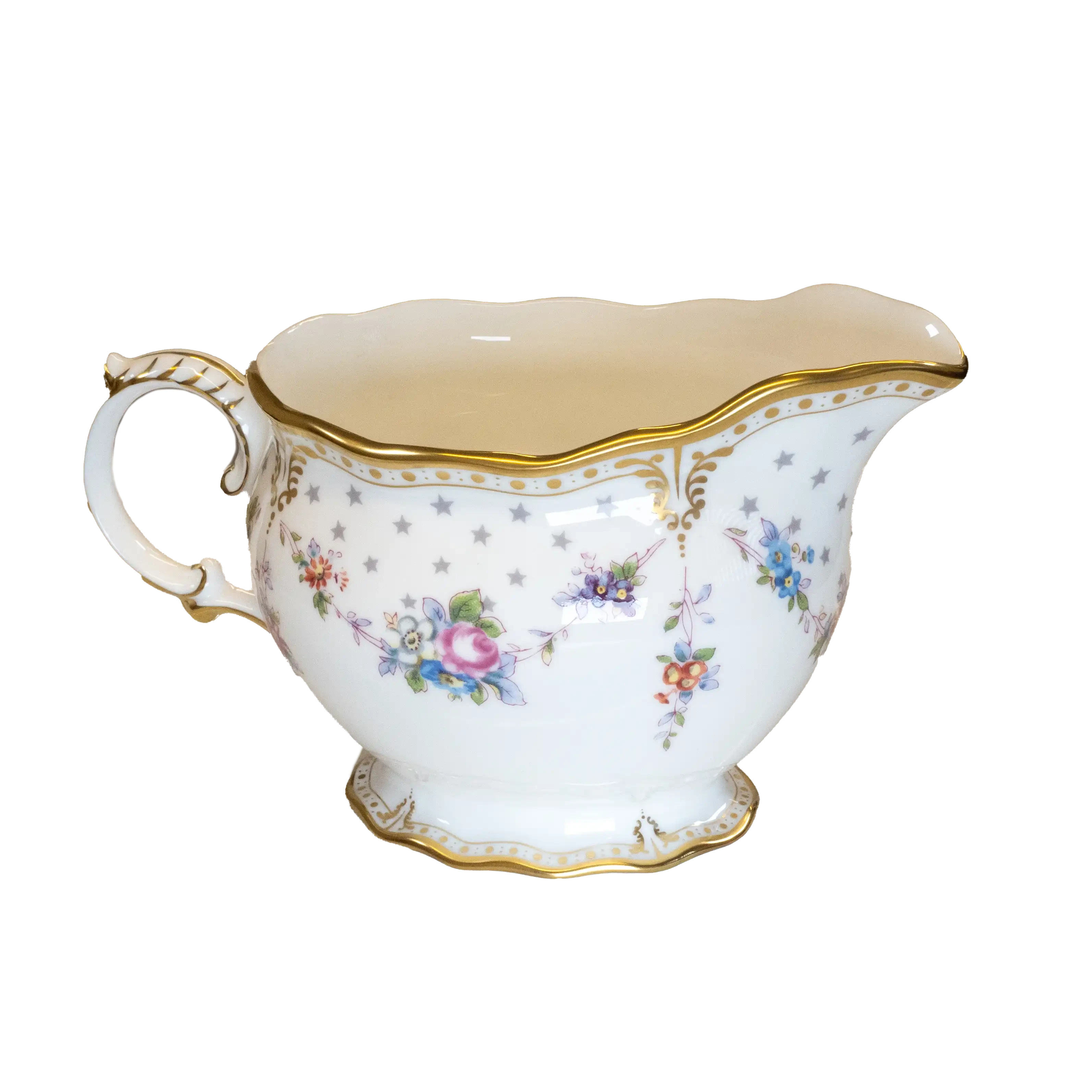Royal Crown Derby Antoinette Cream Milk Jug Charterwells