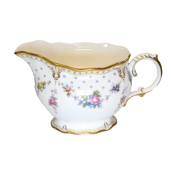 Royal Crown Derby Antoinette Cream Milk Jug Charterwells