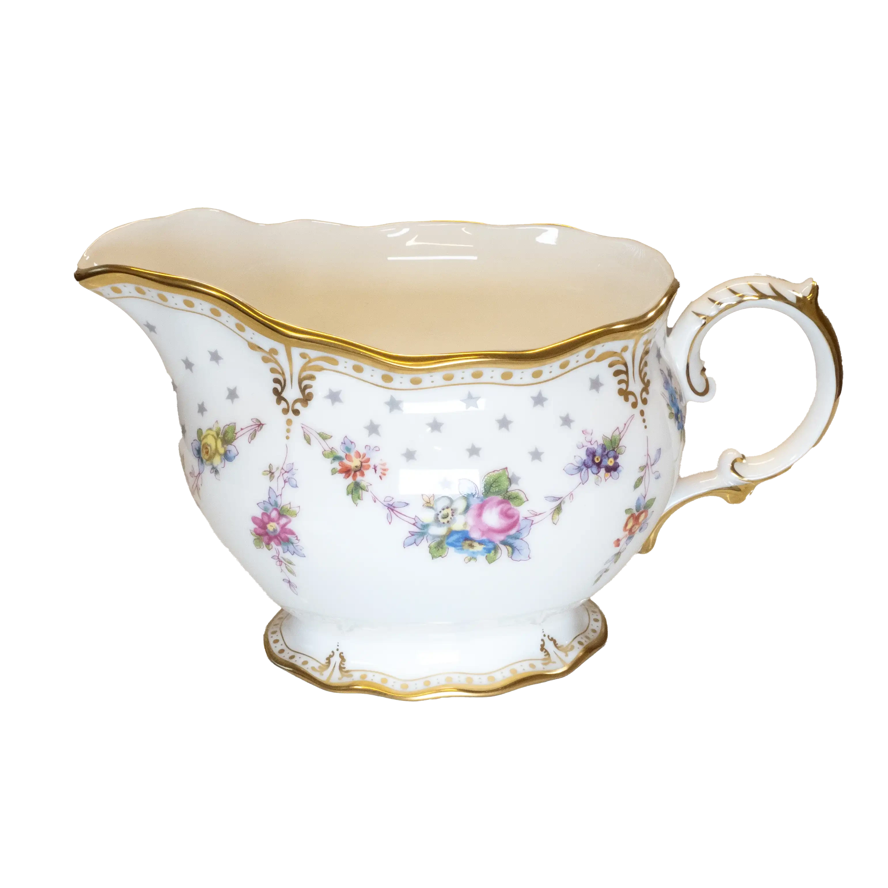 Royal Crown Derby Antoinette Cream Milk Jug Charterwells