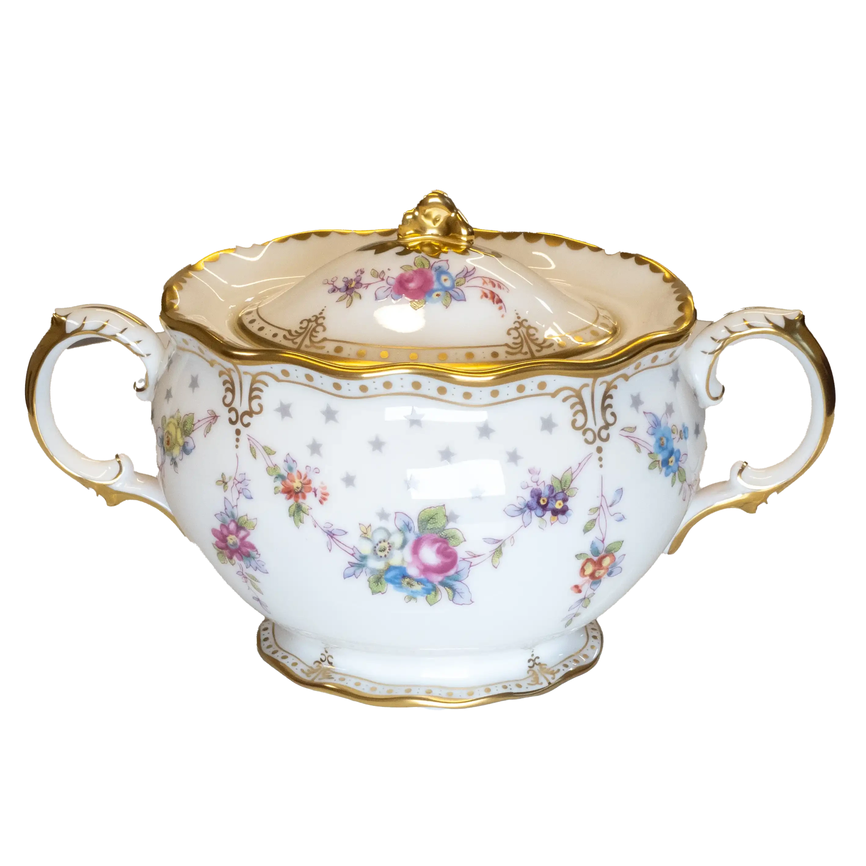 Royal Crown Derby Antoinette Covered Sugar Bowl Charterwells
