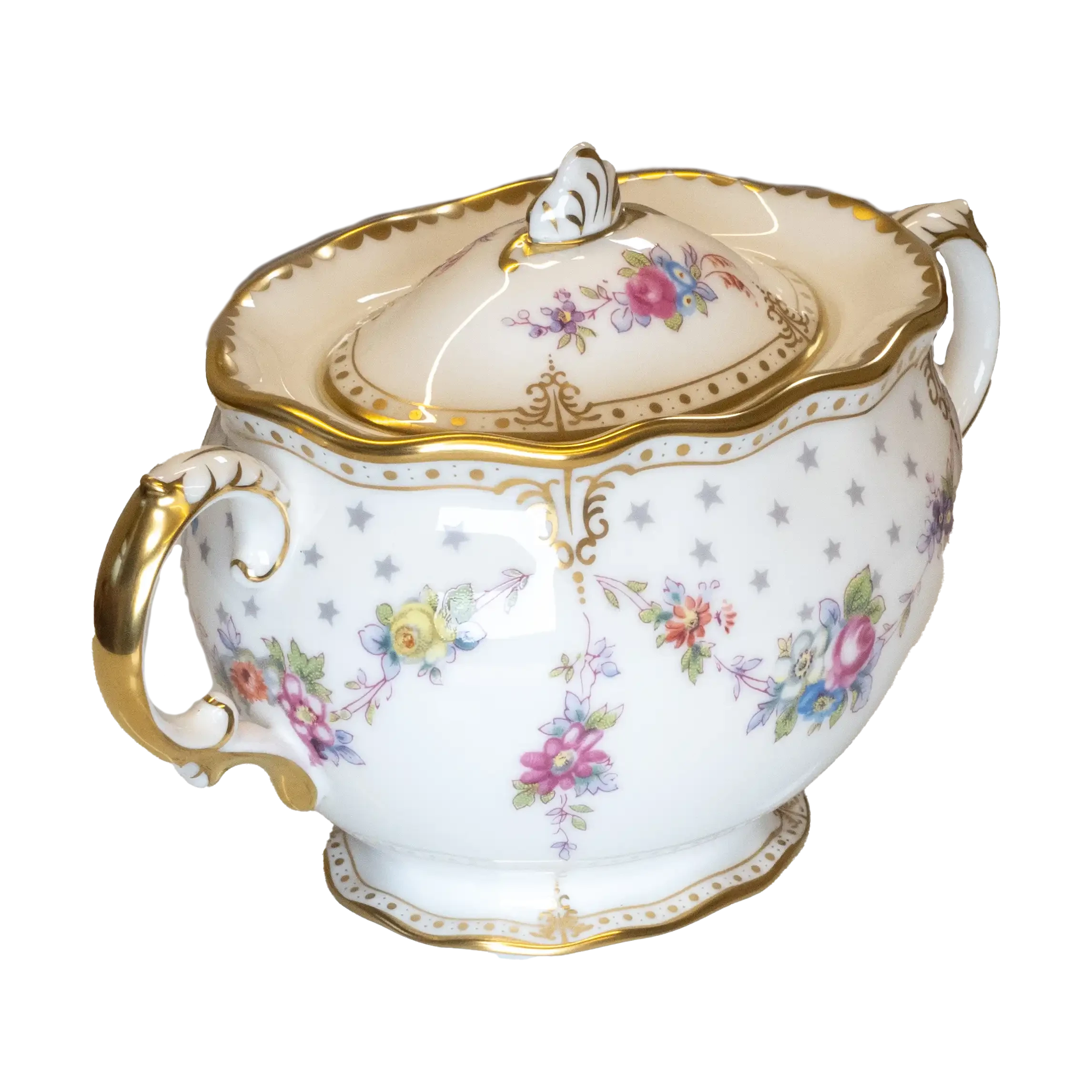 Royal Crown Derby Antoinette Covered Sugar Bowl Charterwells
