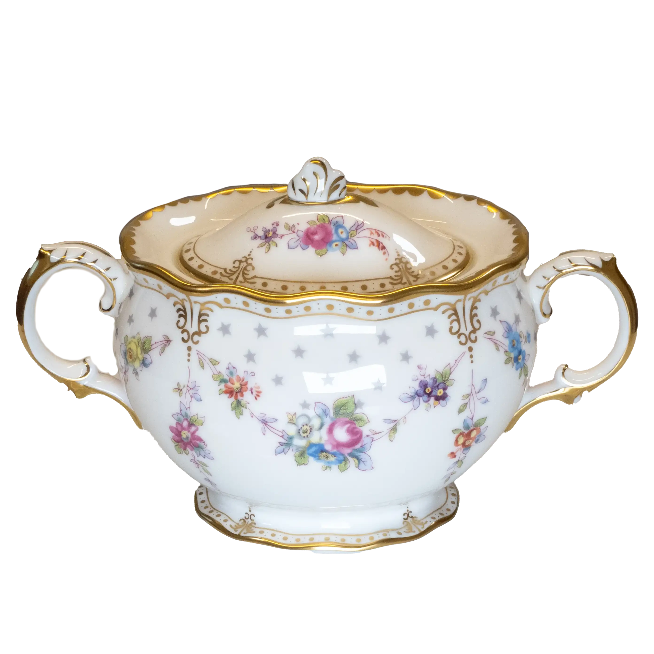 Royal Crown Derby Antoinette Covered Sugar Bowl Charterwells