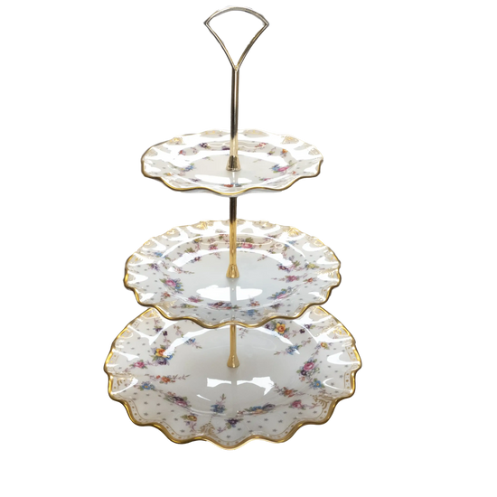 royal crown derby antoinette multi tier cake stand - Charterwells