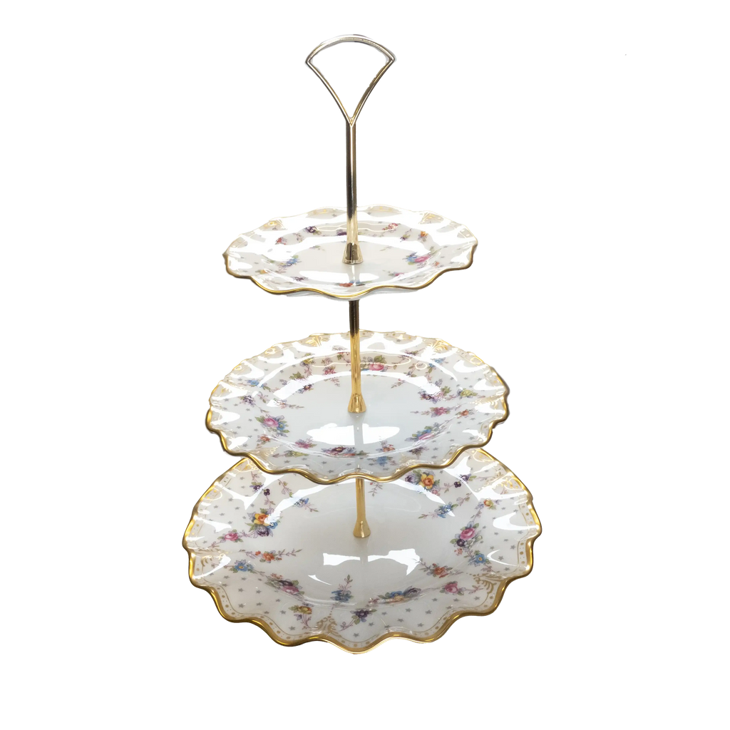 royal crown derby antoinette multi tier cake stand - Charterwells