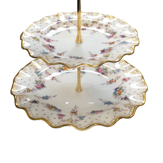 royal crown derby antoinette multi tier cake stand - Charterwells