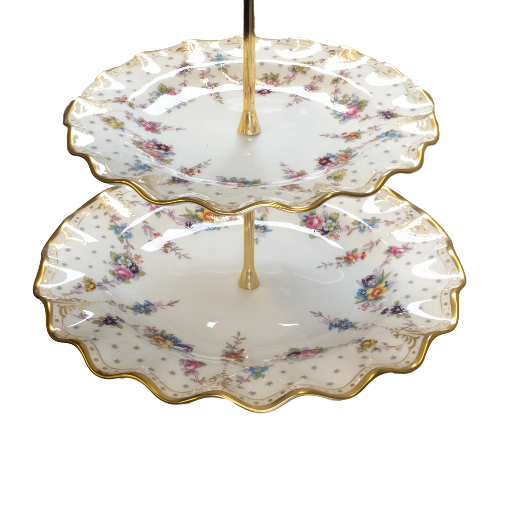 royal crown derby antoinette multi tier cake stand - Charterwells