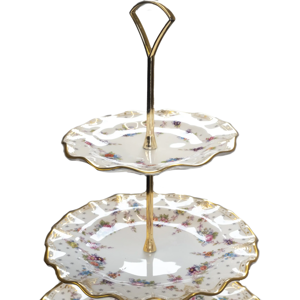 royal crown derby antoinette multi tier cake stand - Charterwells