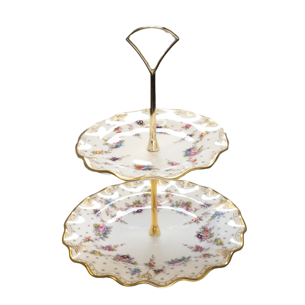 royal crown derby antoinette multi tier cake stand - Charterwells
