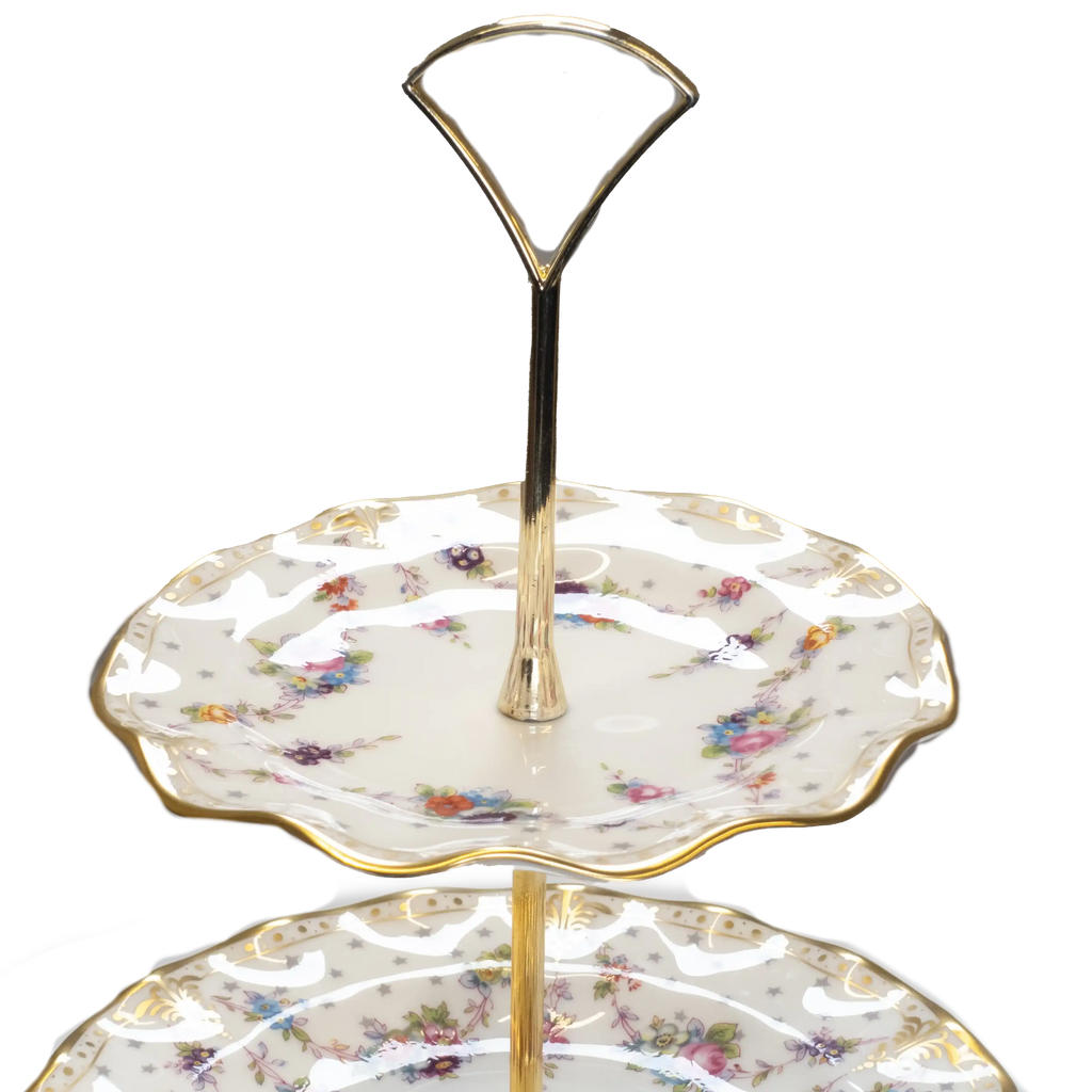 royal crown derby antoinette multi tier cake stand - Charterwells