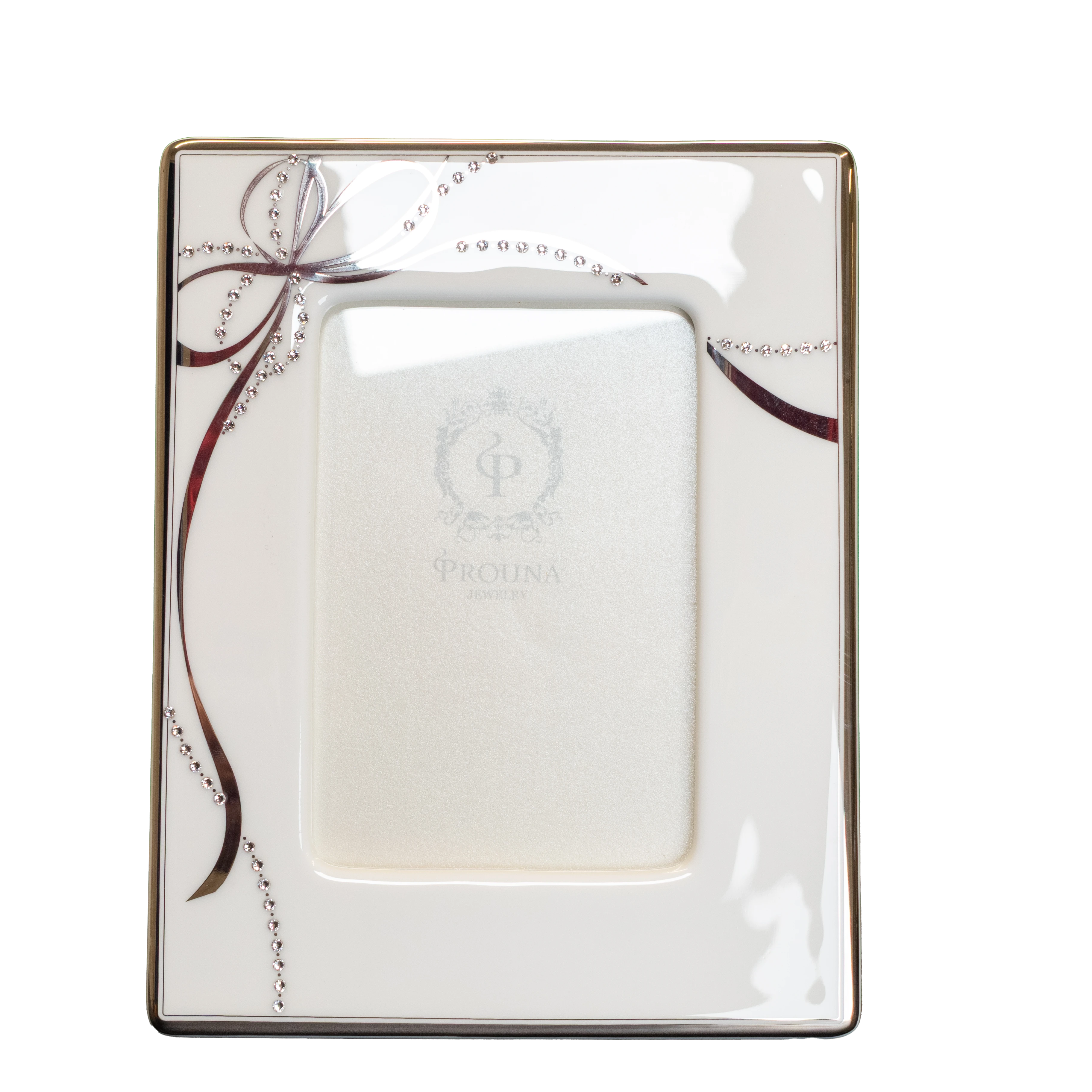 prouna ribbons photograph frame with swarovski crystals - Charterwells